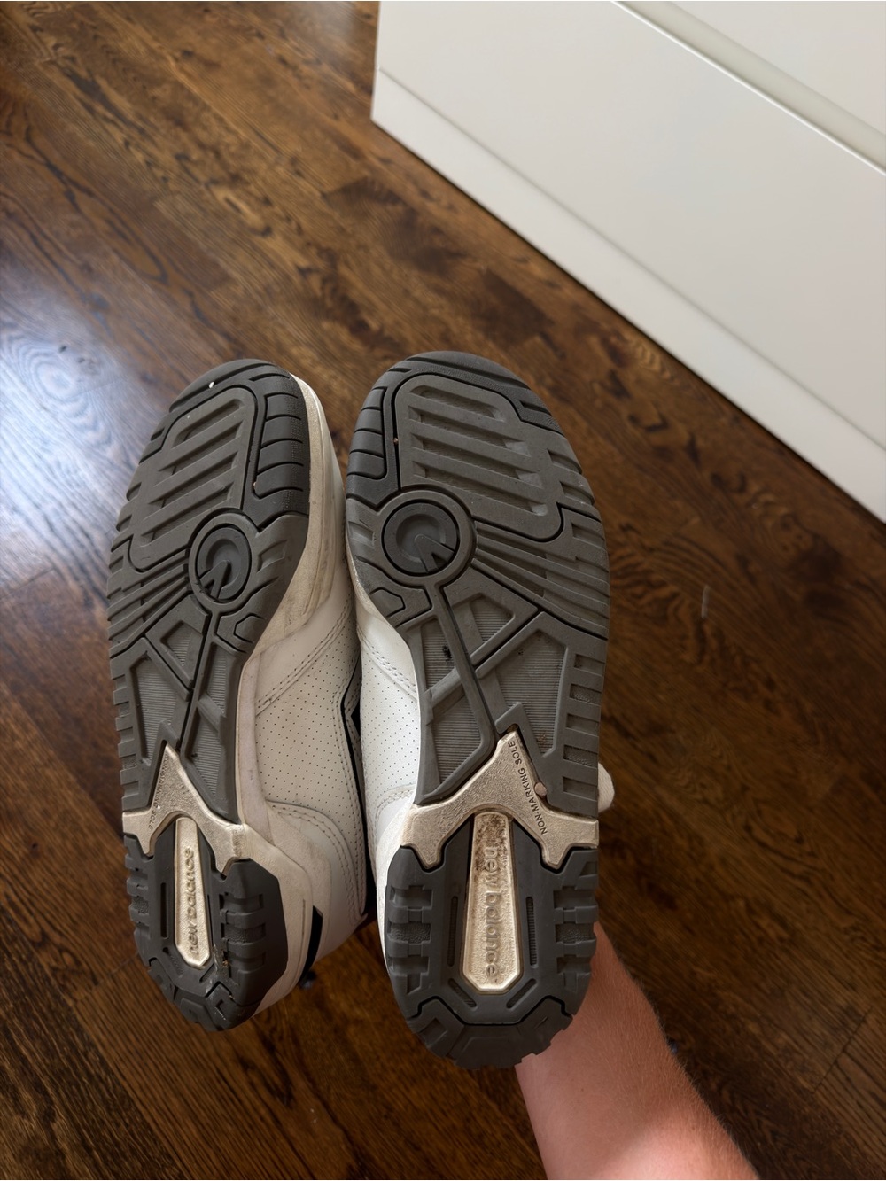 New Balance White and Gray Athletic Sneakers - Picture 2 of 3